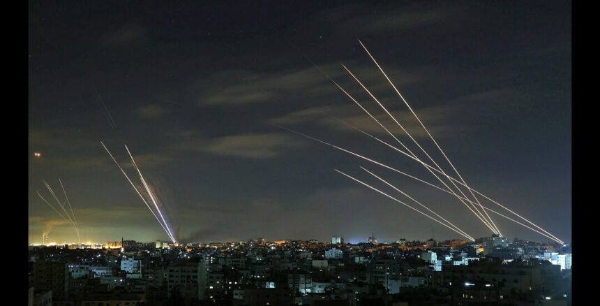 In the image, Iran's missiles travelling into Israel after Iran launched an assault on sunday. Photo credit to USA Today